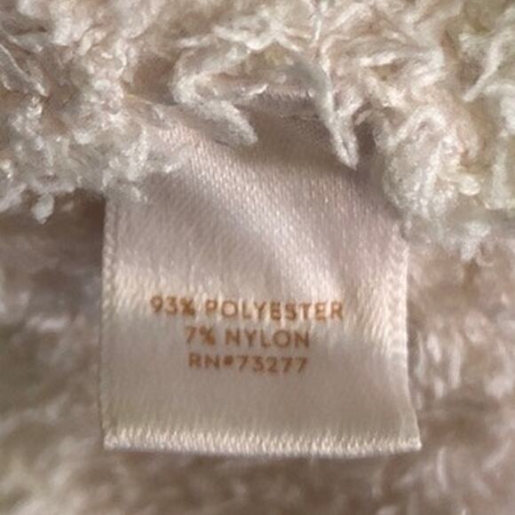 LC Lauren Conrad Womens Sweater White Pink Stripe Super Soft Puff Sleeve Large - Picture 7 of 14